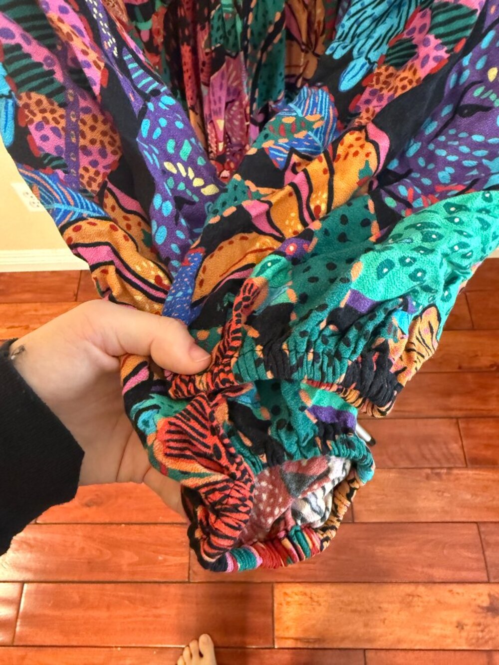 FARM Rio Cool Leopards V-Neck Ruffle Maxi Dress, Size S - Picture 3 of 6